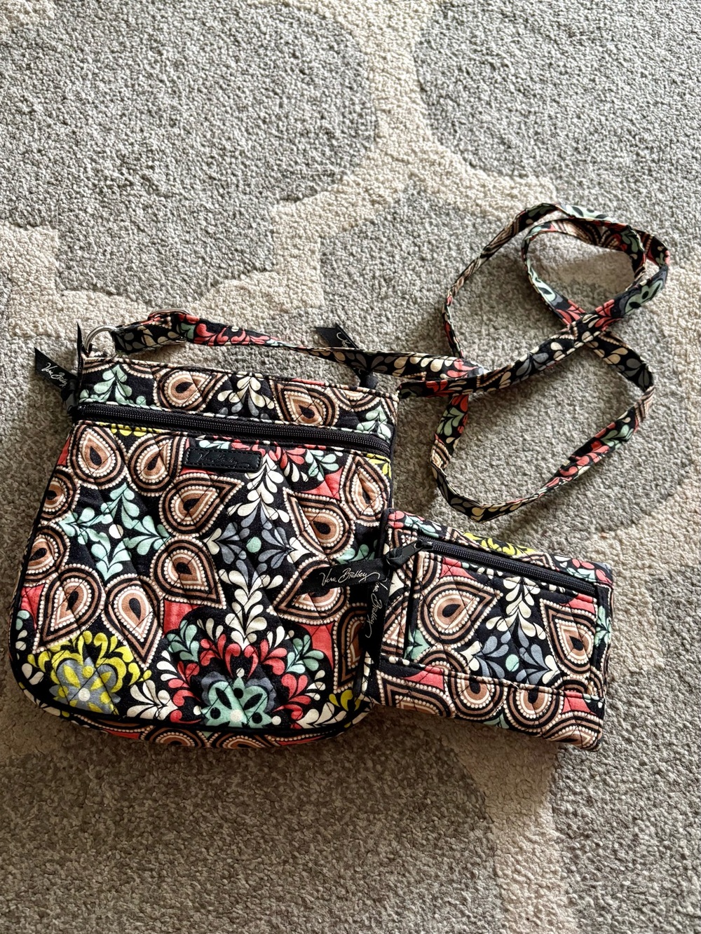 Vera Bradley Mini Hipster and Wallet set